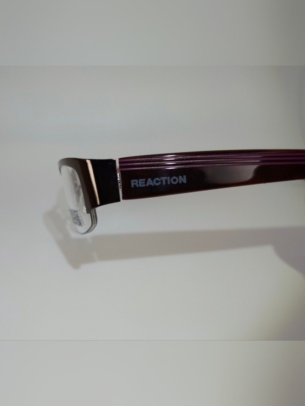 Kenneth Cole Reaction.KC 699. Rectangular Semi Rimless Purple Frame. - Picture 6 of 12